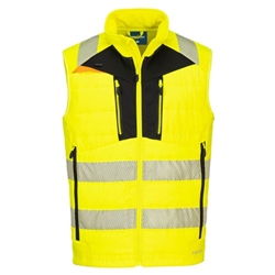 Portwest DX4 Hi Vis Hybrid Baffle Bodywarmer S Yellow/Blk