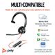 Poly Blackwire 3310 Monaural USB-C/A Headset 8X215AA