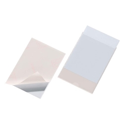 Durable POCKETFIX Self-Adhesive Clear Label Sleeve Pockets - 10 Pack - A6