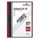 Durable DURACLIP 30 Sheet Document Clip File Folder - 25 Pack - A4 Dark Red