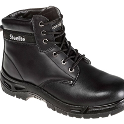 Portwest Steel Action Leather Ankle Boot S3 SR 48 Blk