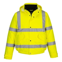 Portwest Hi Vis Winter Bomber Jacket XS Yellow