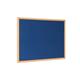 Earth Executive Felt Noticeboard 60x45cm Blue Oak MDF Frame FB0443239