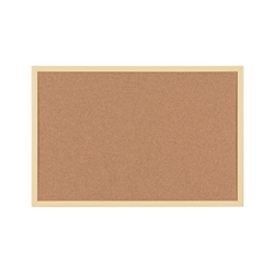 Bi-Office Pastel Cork Noticeboard Yellow Frame 600x400mm MC030011961