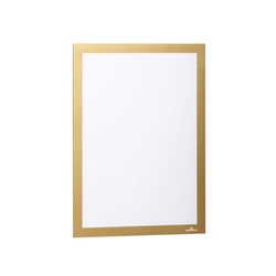Durable DURAFRAME Self Adhesive Magnetic Signage Frame - 2 Pack - A4 Gold