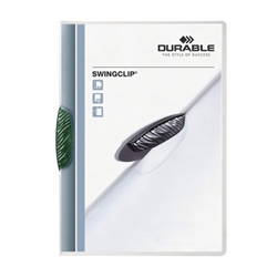 Durable SWINGCLIP 30 Document Swing Clip File Folder - 25 Pack - A4 Green