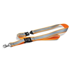 Durable Reflective Detachable Neck Lanyards with Clip and Safety Release- Orange