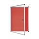 Bi-Office Enclore Display Case Red Felt Acrylic Aluminium Frame 15xA4 VT640105150
