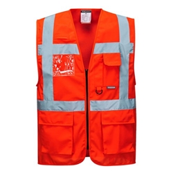 Portwest Berlin Hi Vis Executive Vest XL Red (Pack of 10)