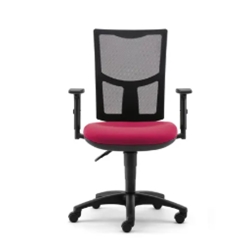 Air AIR26B/B Mesh operator chair, Independent mech, adjustable arms, black back.  GP0 Havana