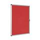 Bi-Office Enclore Display Case Red Felt Acrylic Aluminium Frame 15xA4 VT640105150