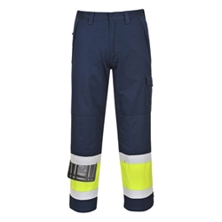 Portwest Hi Vis Modaflame Trousers L Yellow/Navy