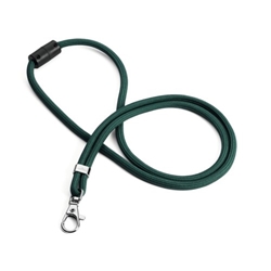 Durable Soft Recycled Fabric Lanyards with Safety Release - 10 Pack - Green