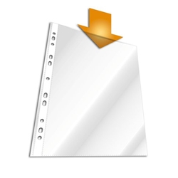 Durable BUSINESS Punched Pockets Sleeve Wallets - 40 Pack - A4 Clear