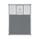 Bi-Office Enclore Display Case Grey Felt Acrylic Aluminium Frame 32xA4 VT770103150
