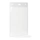 Durable Name Badge ID Card Holders Clear and Punched - A6 Portrait - 20 Pack