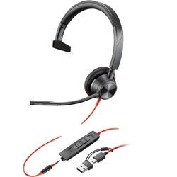 Poly Blackwire 3315 Monaural MS 3.5mm + USB-C/A Headset 8X218AA