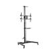 Filex Mobile TV Stand Height Adjustable for 37-70 Inch Flat Panel Screens Black 809148