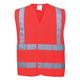 Portwest Hi Vis Band and Brace Vest S/M Red (Pack of 10)