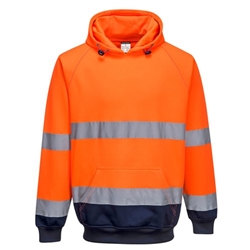Portwest Hi Vis Contrast Hoodie 3XL Orange/Navy