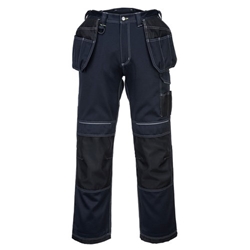 Portwest PW3 Holster Work Trousers 30 Navy & Blk Short