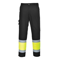 Portwest Hi Vis Contrast Class 1 Service Trousers 2XL Yellow/Blk