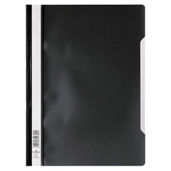 Durable Clear View Project Folder Document Report File - 25 Pack - A4 Black