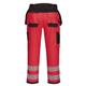 Portwest PW3 Hi Vis Holster Pocket Work Trousers 30 Red/Blk