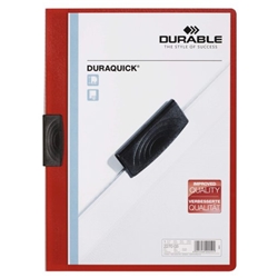Durable DURAQUICK 20 Sheet Document Clip File Folder - 20 Pack - A4 Red