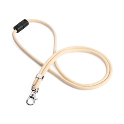 Durable Soft Recycled Fabric Lanyards with Safety Release - 10 Pack - Beige