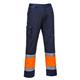 Portwest Hi Vis Contrast Class 1 Service Trousers 2XL Orange/Navy