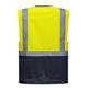 Portwest Warsaw Hi Vis Contrast Executive Vest L Yellow/Navy (Pack of 10)