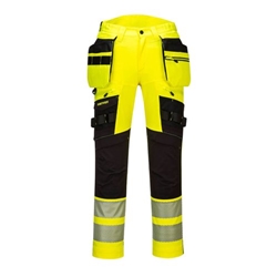 Portwest DX4 Hi Vis Detachable Holster Pocket Trousers 42 Yellow/Blk
