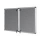 Bi-Office Enclore Display Case Grey Felt Acrylic Aluminium Frame 40xA4 VT750103150