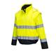 Portwest Hi Vis 2-in-1 Contrast Essential Lite Bomber Jacket 3XL Yellow/Navy