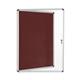Bi-Office Enclore Display Case Burgundy Felt Acrylic Aluminium Frame 15xA4 VT640106150