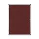 Bi-Office Enclore Display Case Burgundy Felt Acrylic Aluminium Frame 15xA4 VT640106150