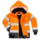 Portwest Hi Vis 3-in-1 Contrast Bomber Jacket XS Orange/Navy