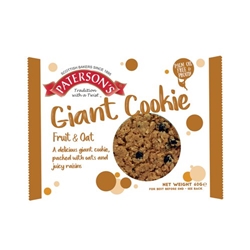 Patersons Giant Cookie Fruity Oat 60g (Pack of 18) F5317