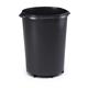 Durable 40L Round Waste Bin Black - Strong Recycling Bin - DURABIN