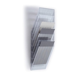 Durable FLEXIBOXX 6 Wall Mounted Literature Holder - A4 Portrait - Clear