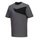 Portwest PW2 Cotton Comfort T-Shirt S/S M Zoom Gry/Blk