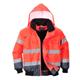 Portwest Hi Vis 3-in-1 Contrast Bomber Jacket S Red/Navy