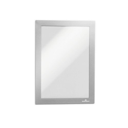 Durable DURAFRAME Self Adhesive Magnetic Signage Frame - 10 Pack - A5 Silver