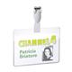 Durable Conference Clip Name Tag ID Badge Holders + Cards - 25 Pack - 60 x 90mm