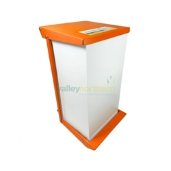 70L Bin with Orange Lid, "Waste which may be treated"