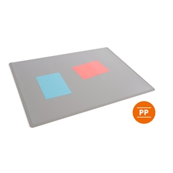 Durable Clear Overlay Desk Mat Notes Protector Pad - 5 Pack - 65x50 cm - Grey
