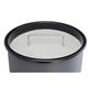 Durable Round Metal Waste Bin with Integrated Sand Ashtray - 17L - Charcoal Grey