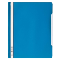 Durable Clear View Project Folder Document Report File - 50 Pack - A4+ Blue