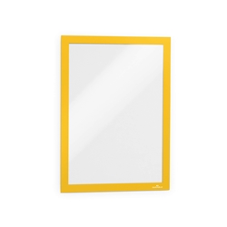 Durable DURAFRAME Self Adhesive Magnetic Signage Frame - 2 Pack - A4 Yellow